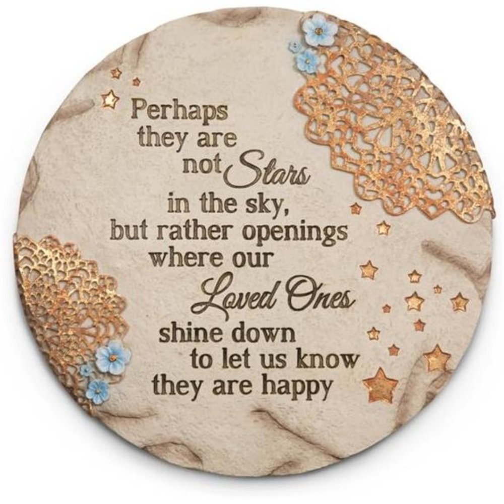 Gift Company 19058 Light Your Way Memorial Garden Stone,10-Inch,Stars in The Sky